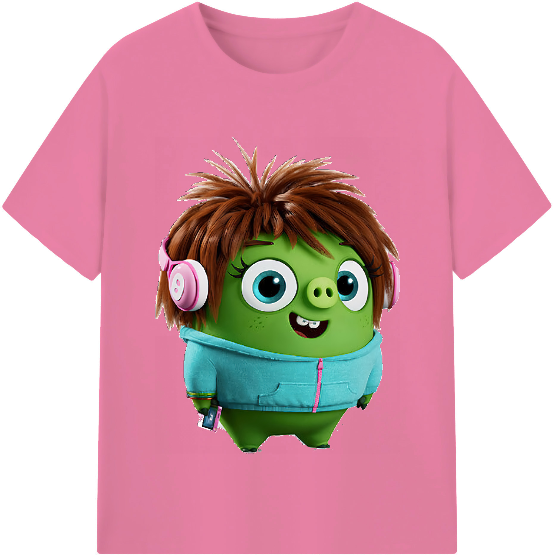 （画像用） Angry Birds アングリーバード 綿100％半袖Tシャツ（フロントプリント）